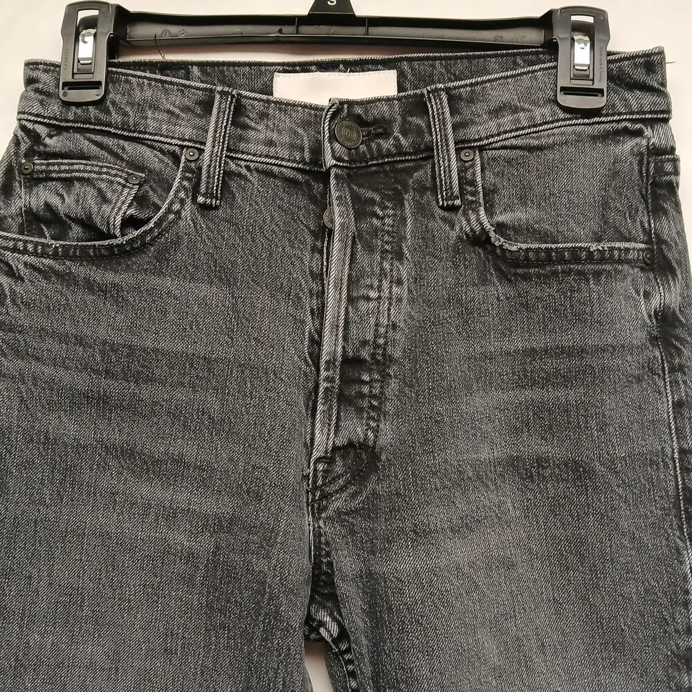 MOTHER Superior The Tomcat Ankle Jeans Wash on The Fly Black High Rise Size 27
